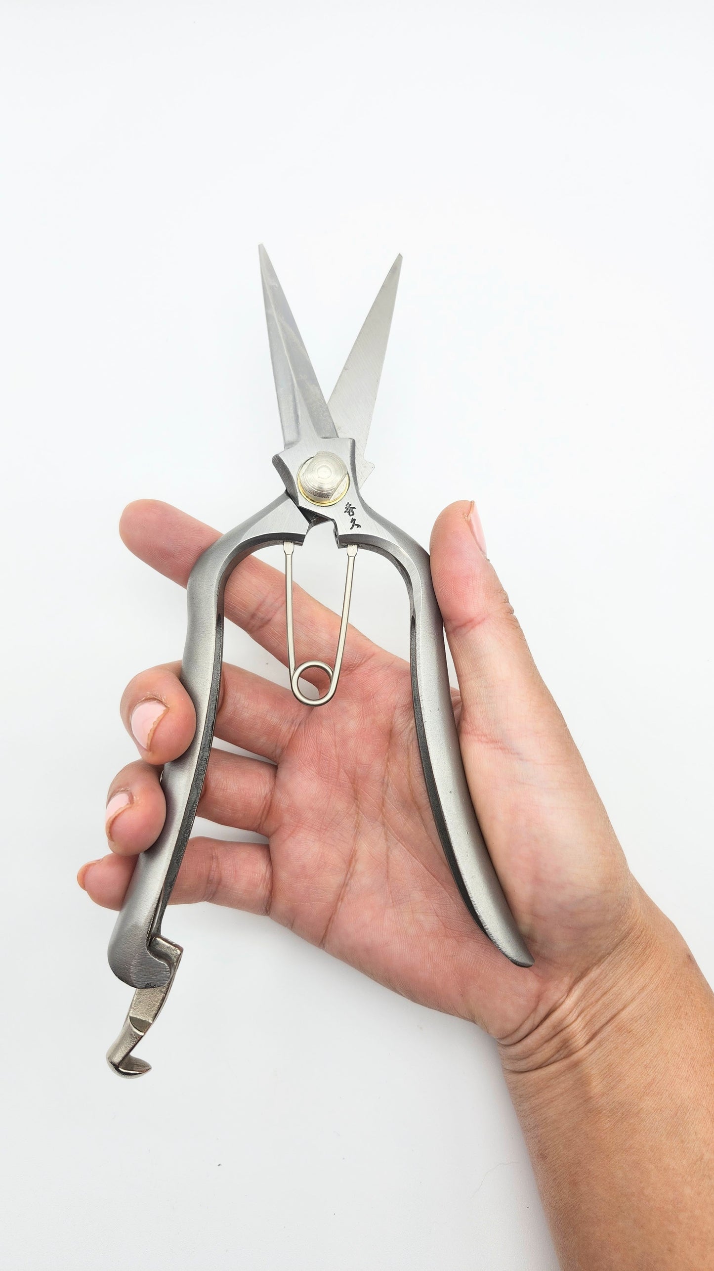 Hidehisa Japanese hand crafted Stainless Bud Cutting Scissors 200mm. Secateur / Pruner.