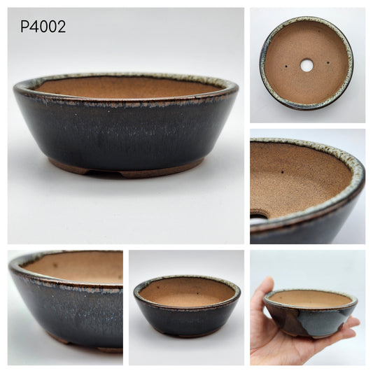Bonsai Pot, Authentic Koishiwarayaki-Japanese Pottery, Round Shallow 4inch Pot