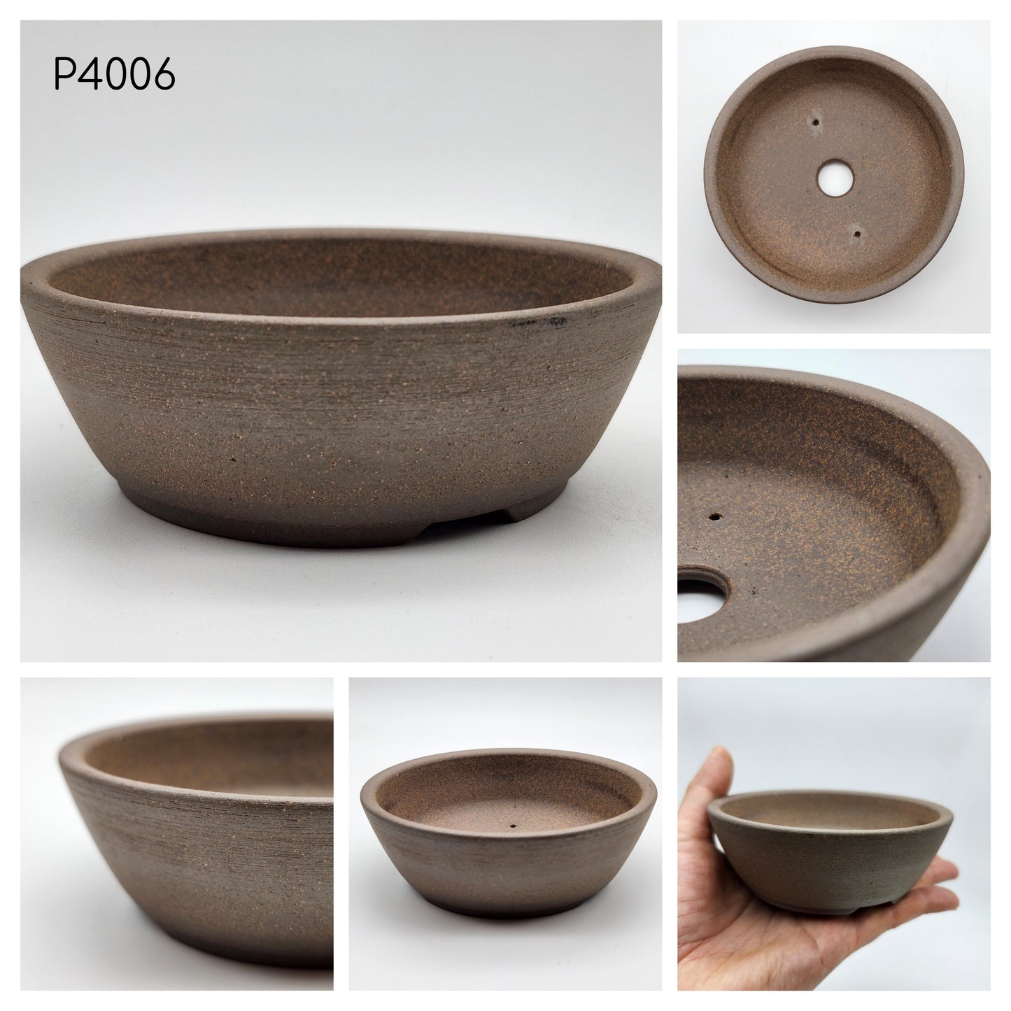 Bonsai Pot, Authentic Koishiwarayaki-Japanese Pottery, Round Shallow 4inch Pot