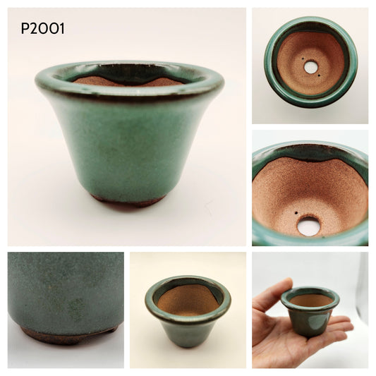 Bonsai Pot, Authentic Koishiwarayaki-Japanese Pottery. Round 2inch Pot