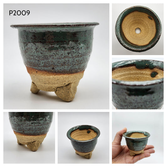 Bonsai Pot, Authentic Shigarakiyaki-Japanese Pottery, Round 2 1/2inch Pot