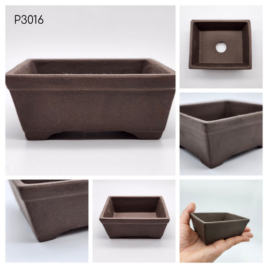 Authentic Japanese Bonsai Pot, Rectangle 3 1/2inch Pot