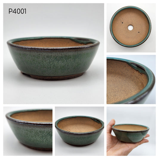 Bonsai Pot, Authentic Koishiwarayaki-Japanese Pottery, Round Shallow 4inch Pot