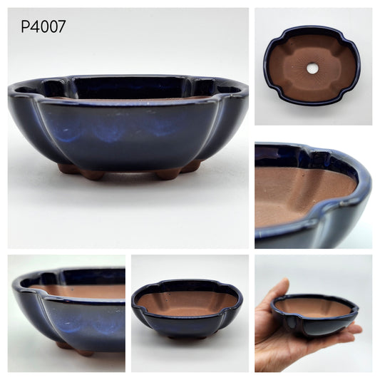 Authentic Japanese Bonsai Pot, Oval 4inch Pot