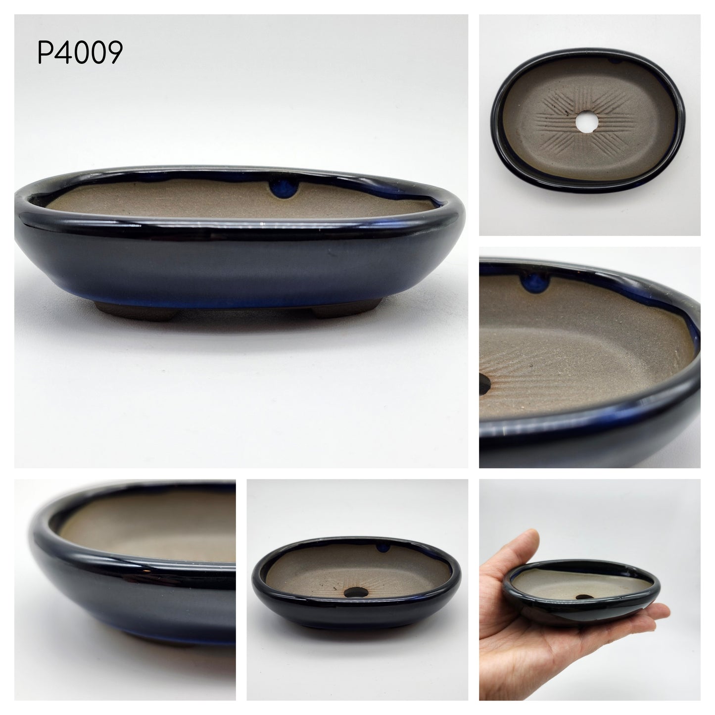 Authentic Japanese Bonsai Pot, Oval 4inch Pot