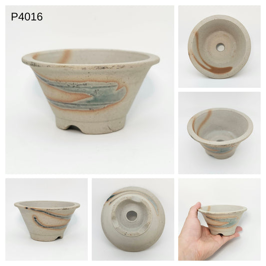 P4016 Bonsai Pot, 4inch, Seto Yaki-Japanese Pottery