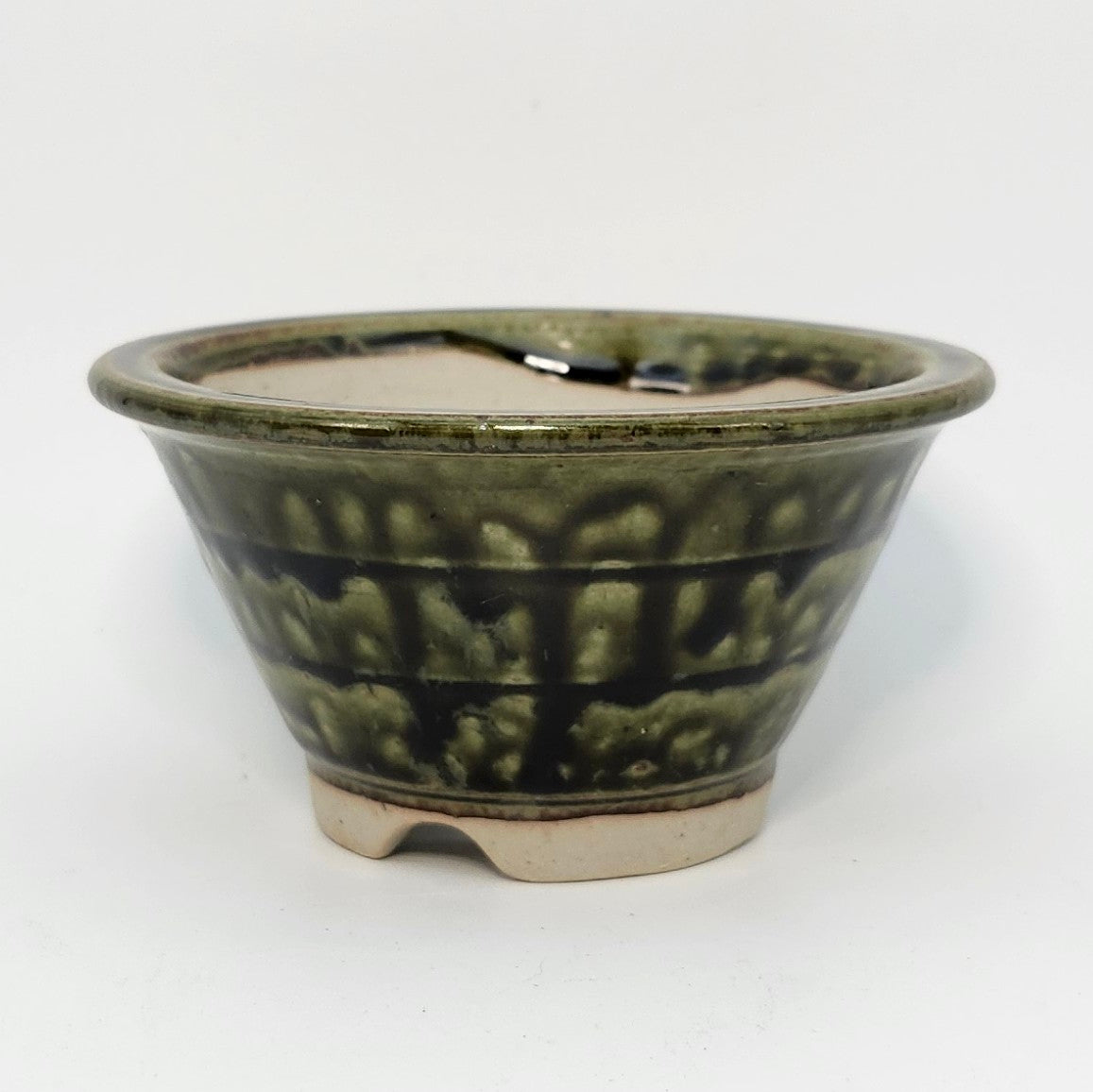 P4017 Bonsai Pot, 4inch, Seto Yaki-Japanese Pottery