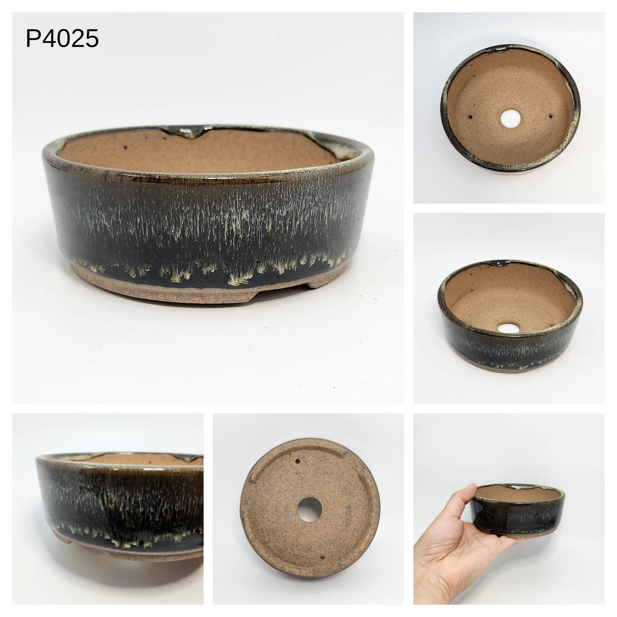 P4025 Bonsai Pot, 4inch, Koishiwara Yaki-Japanese Pottery