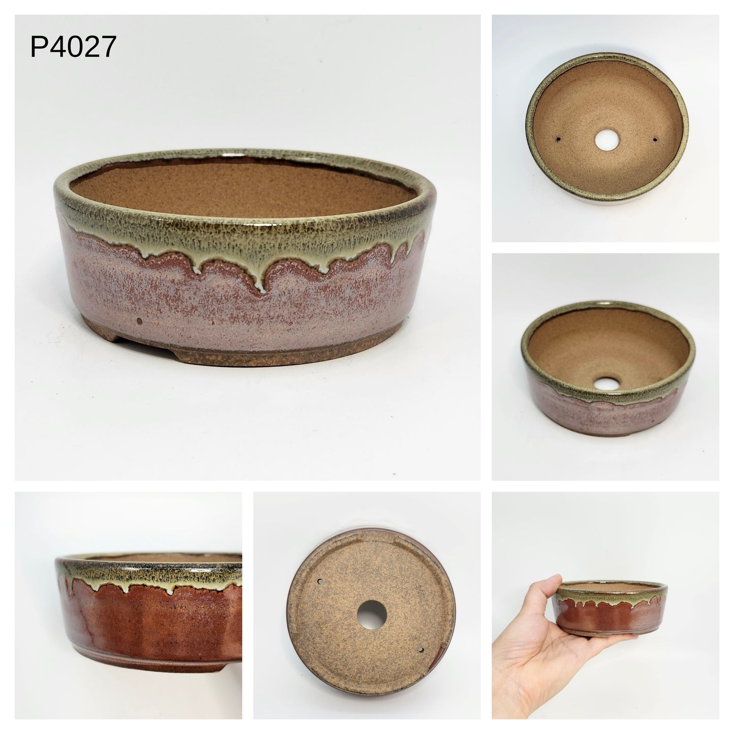 P4027 Bonsai Pot, 4inch, Koishiwara Yaki-Japanese Pottery
