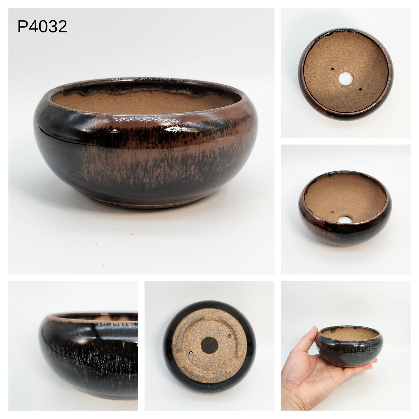 P4032 Bonsai Pot, 4inch, Koishiwara Yaki-Japanese Pottery
