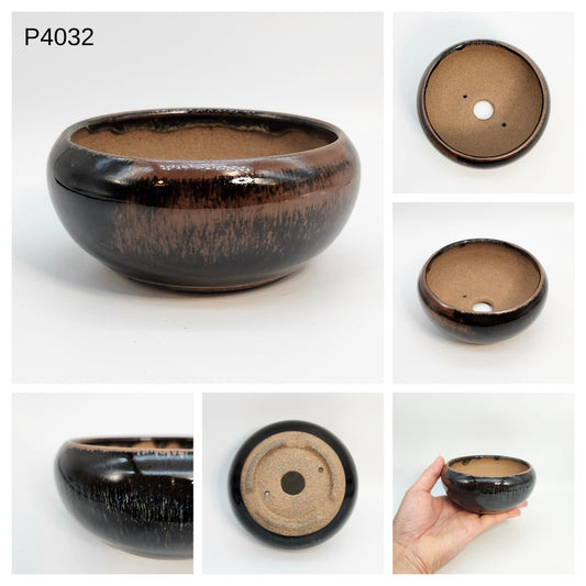 P4032 Bonsai Pot, 4inch, Koishiwara Yaki-Japanese Pottery