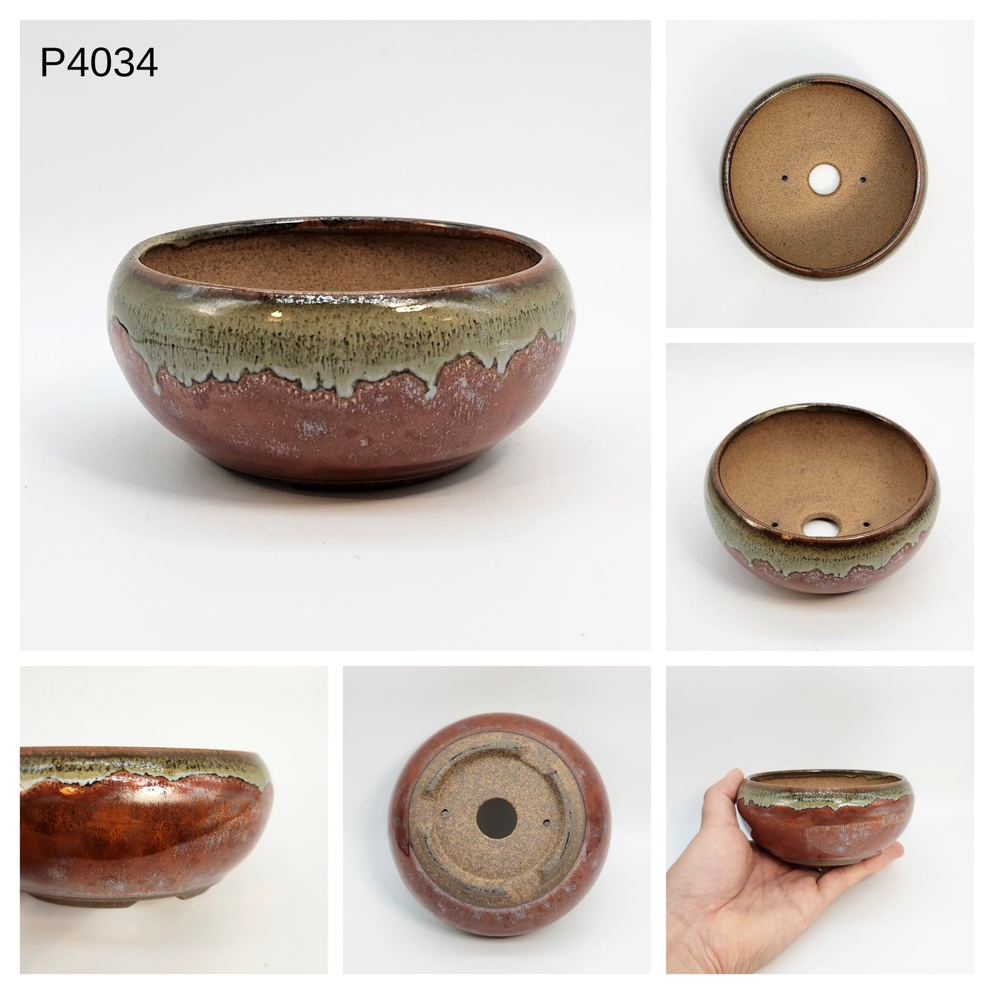P4034 Bonsai Pot, 4inch, Koishiwara Yaki-Japanese Pottery