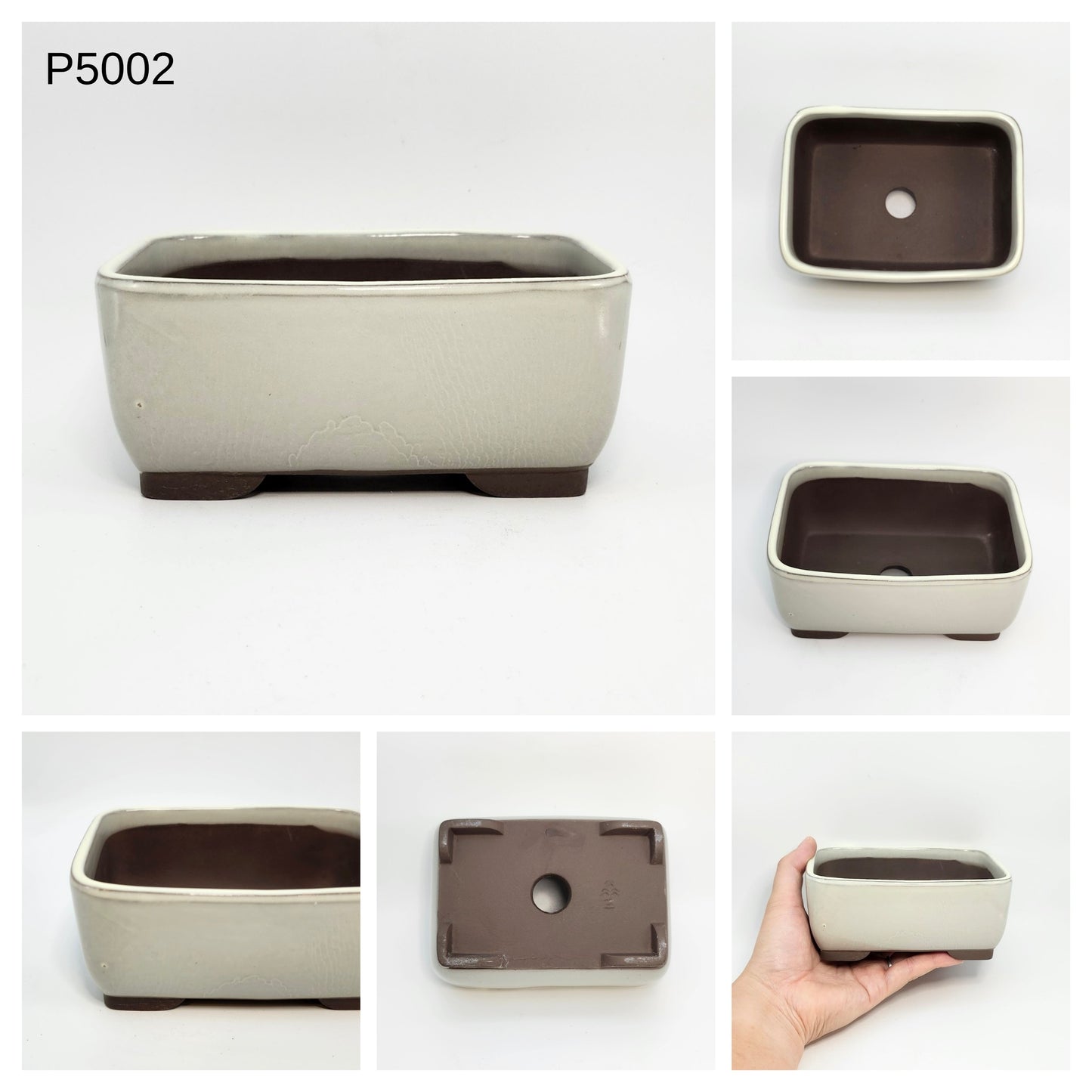P5002 Bonsai Pot, 5inch, Authentic Japanese Pottery