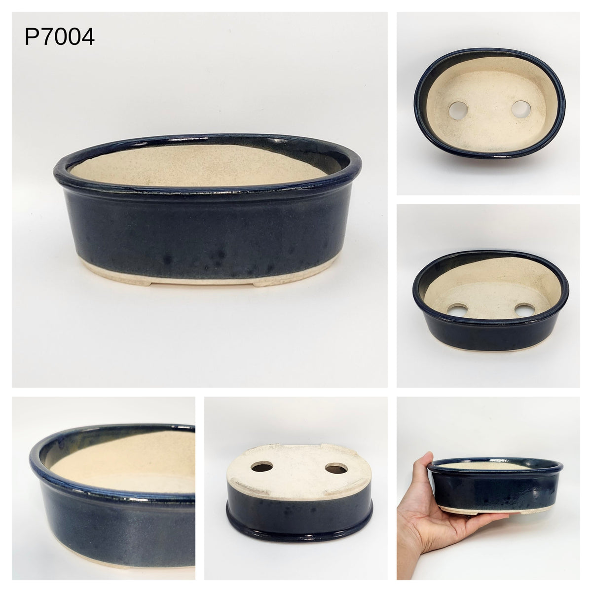 P7004 Bonsai Pot, 7inch, Authentic Japanese Pottery